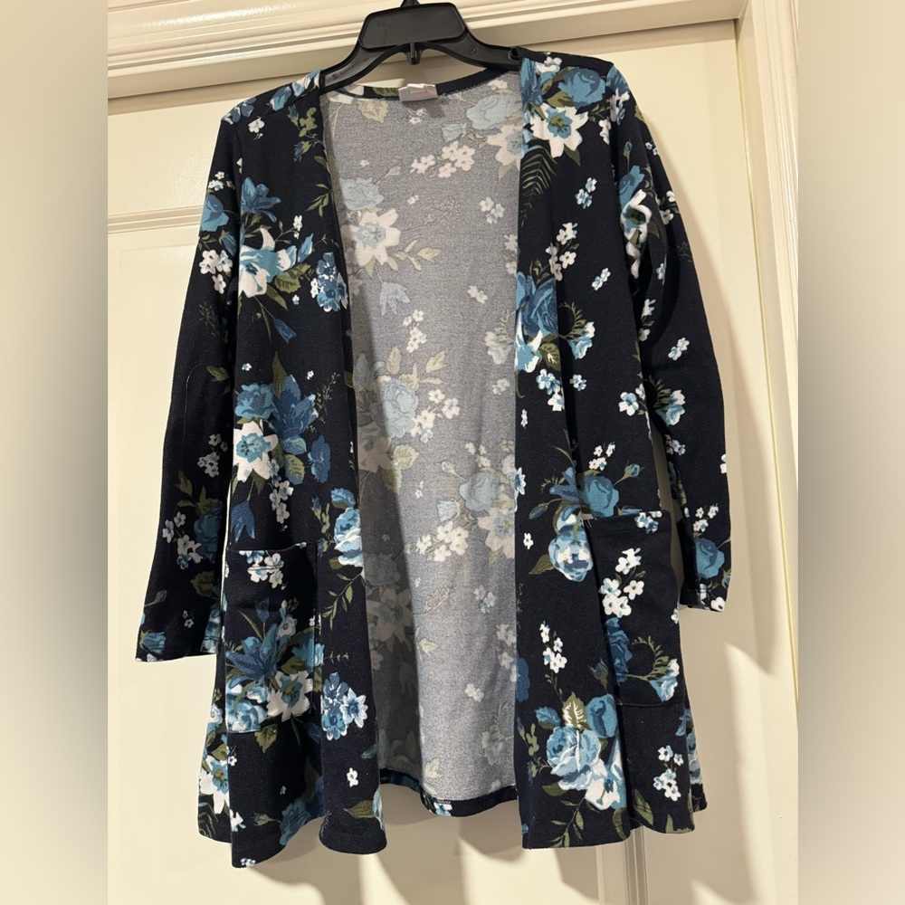 Lularoe Floral Caroline Cardigan Medium